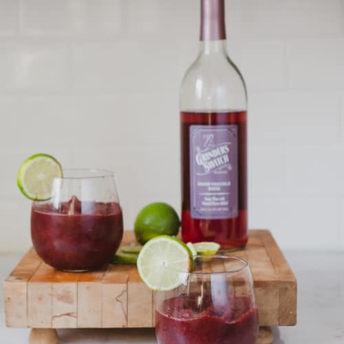 Cherry Lime Wine Slushies with Honeysuckle Rose Grinder's Switch Winery