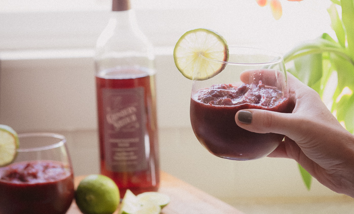 Cherry Lime Wine Slush