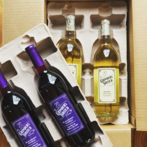 Wine in shipping box