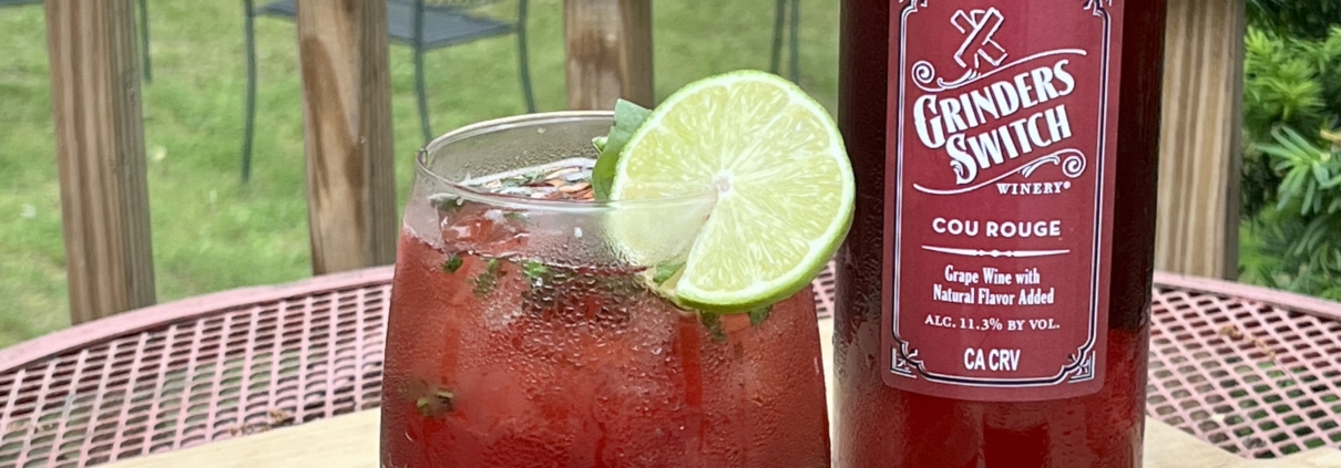 Strawberry basil bramble