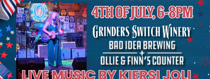 First friday block party at Grinder's Switch winery in Columbia Tennessee with live music, food, and more