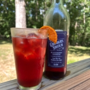 Sweet Tea Wine Cocktail made with Grinder's Switch Winery Blackberry Express wine
