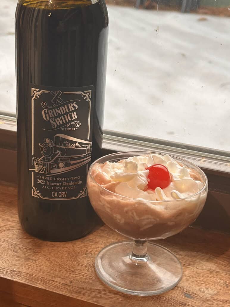 Midnight Martini made with Grinders Switch Winery Chambourcin