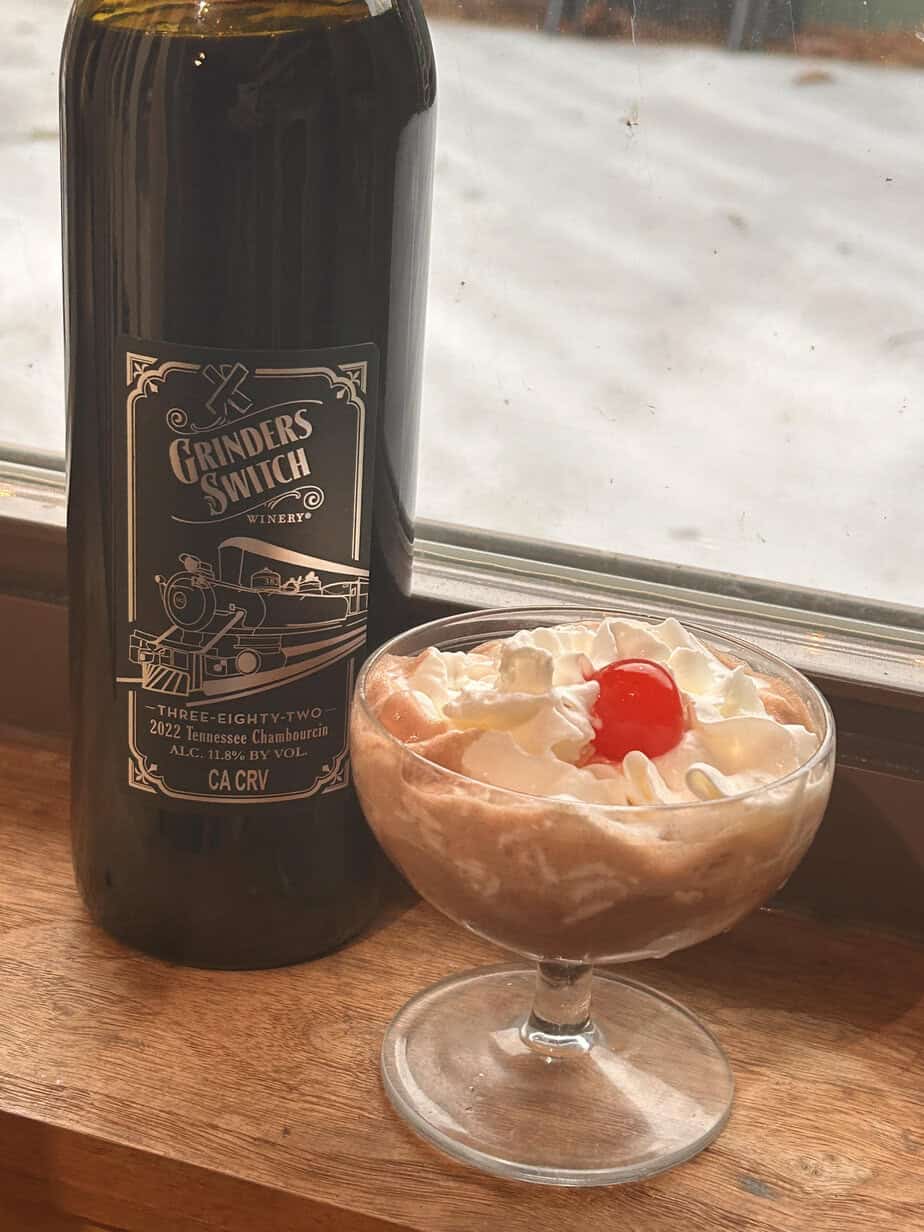 Midnight Martini made with Grinders Switch Winery Chambourcin